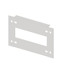 geteilte Frontplatte 208mm G3 Stahlblech, 7TE für Breite 2