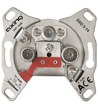 SAT Durchgangdose 3Loch,Radio/TV/SAT,Cl.A,14dB,o.R.,SSD 5-14