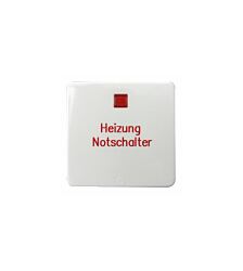 Wippe für Heizung-Notschalter, 2-polig, reinweiß
